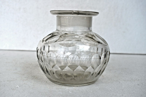 Antico taglio vetro vaso - vetro,