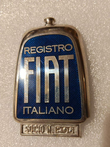 Registro fiat italiano - fiat, placca