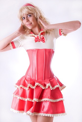 Abito lattice con corsetto - lattice,