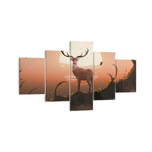 Quadro tela 125x70cm cervo - 125x70cm,