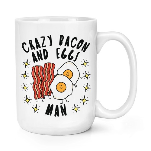Pazzo bacon uova uomo stars - bacon,