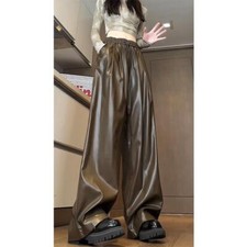 Pantalone pelle marrone retrò