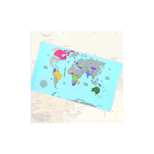 Mappamondo grattare poster - mappamondo, da