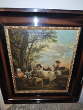 Antico quadro pastorale antico