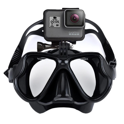 Maschera subacquea fotocamera
