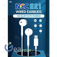 NCC AURICOLARE CON FILO LIGHTNING E21 PLUG AND PLAY CUFFIE APPLE | NO BLUETOOTH