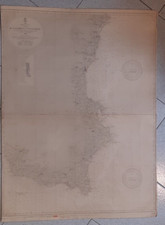 1938-1943 SICILIA CATANIA SIRACUSA rara carta nautica REGIA MARINA fascio (178)