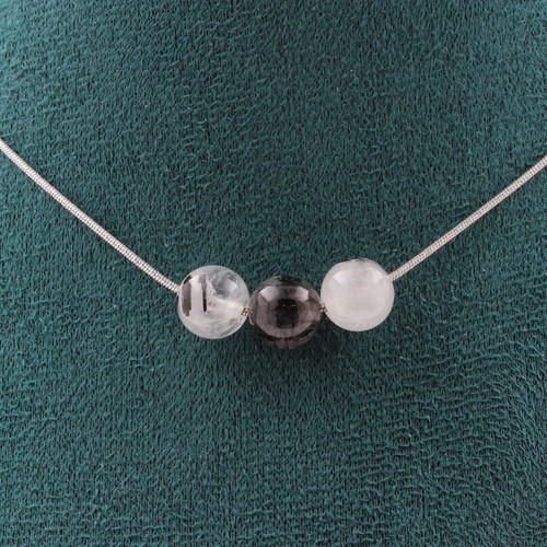 Collana perle quarzo - perle,