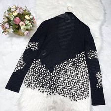 Giacca maglia bavero smoking modello Chanel collezione nero/bianco taglia 36