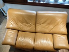 Divano pelle marrone chiaro Altana 2 posti + regalo divano 3 posti