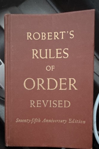 Robert rules order - rules,