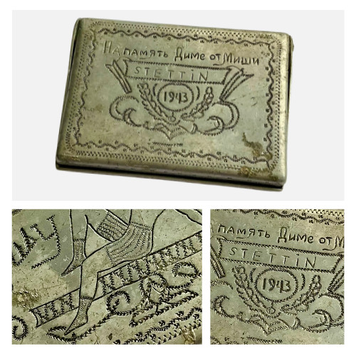 Wwii engraved cigarette case - wwii,
