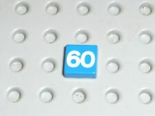 LEGO Blue tile with Number 60