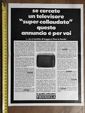 Due pubblicità vintage 1971: televisore Phonola + pentola a pressione Aeternum