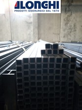 TUBOLARE FERRO QUADRO DA 35,40,45 mm spessore 3 mm da 6 metri tagliato a 2 metri