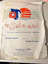 Spartito originale O SOLE MIO E. Di Capua- G.Capurro Casa editrice Bideri Napoli