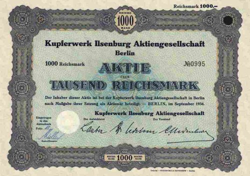 Kupferwerk ilsenburg 1934 - kupferwerk, ag