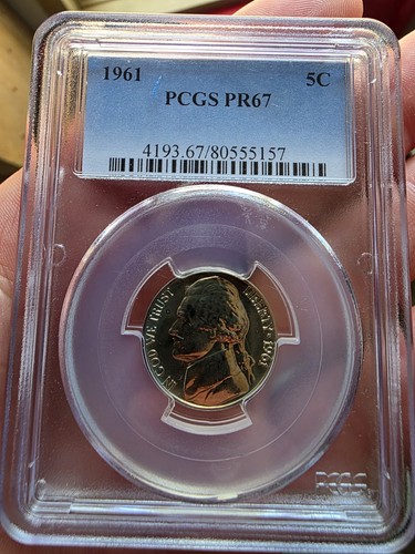 1961 jefferson nickel pcgs - nickel,