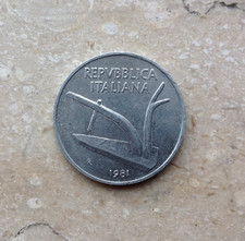 10 Lire 1981 Italia Due Spighe