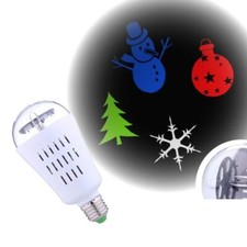 Lampadina di Natale LED RGBW multicolore e27 con immagini natalizie