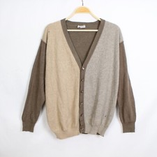 Cardigan Hermes da Donna Beige 100% Cashmere Taglia 46 Taglia L