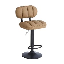 Sgabello ecopelle cammello - in,