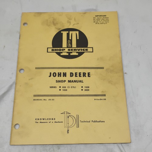 John deere shop - john, manual