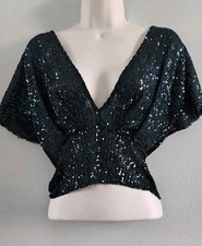 Top Zara verde scuro/blu con