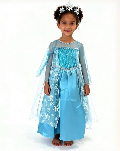 Vestito costume carnevale elsa - carnevale,