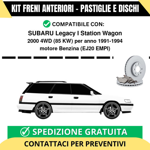 Kit freni anteriori - kit, subaru