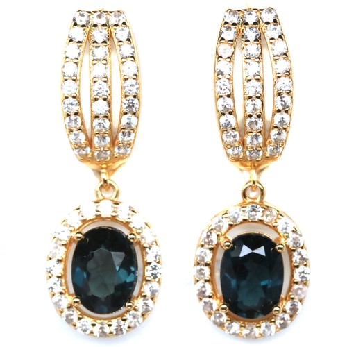 Orecchini topazio blu - in,