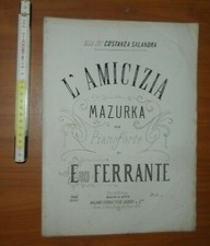 Ferrante Errico, L'amicizia mazurka per pianoforte, F. Lucca, non datato 18--