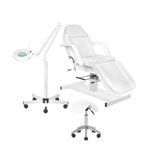 Set lettino cosmetico bianco