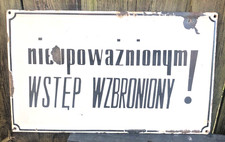 Insegna smaltata vintage