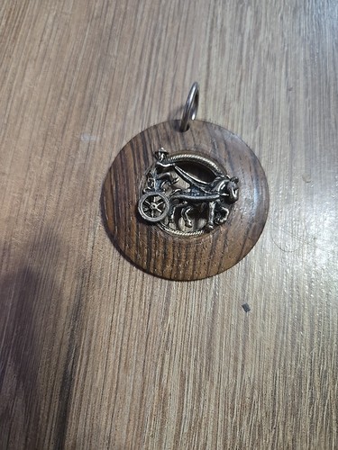 Ciondolo vintage legno e - in,