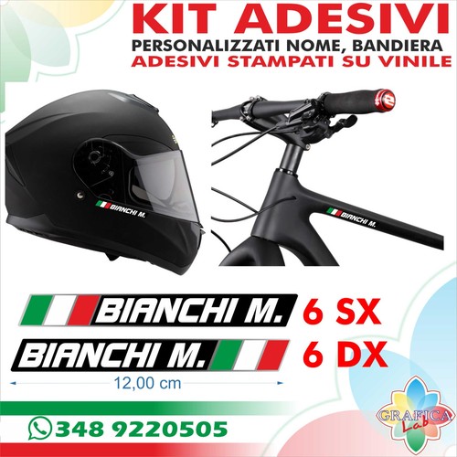 Kit adesivi casco moto - kit, 6+6