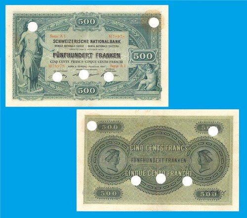 Svizzera 500 franchi - 500, 1907