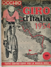 OCCHIO SUL GIRO D'ITALIA 1954 RIVISTA ANNO I N.1 CON POSTER FAUSTO COPPI KOBLET