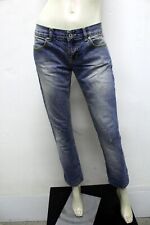 Dondup Jeans Donna Pantalone Taglia 30 / 44 Jeans Blu Pant Pants In Cotone Logo