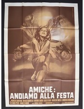 manifesto AMICHE ANDIAMO ALLA FESTA trentin adiutori bardella A484