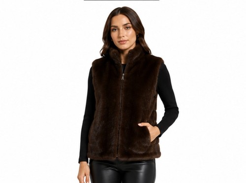 Gilet donna pelliccia visone