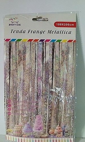 Tenda frange metallica argento - frange,