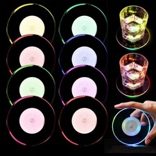 Set 8 Sottobicchieri LED