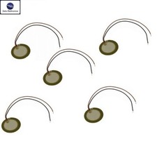 5PZ CICALINO BUZZER PASSIVO PIEZO PIEZOELETTRICO 20MM A DISCO IN RAME  E CAVETTI