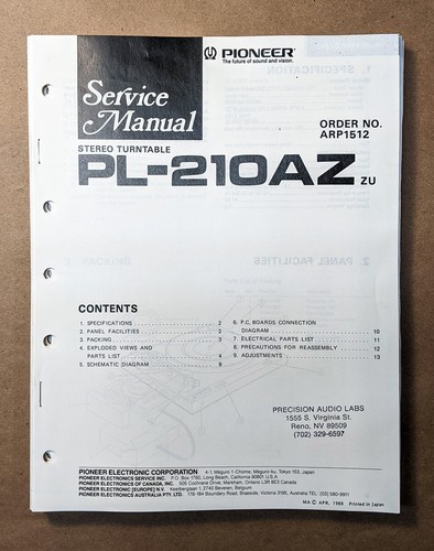 Pioneer 210az - pioneer, pl-210az