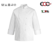 Giacca Cuoco Chef Unisex Bianca Confort MICROFIBRA Ego Chef Kochjacke 2012001E