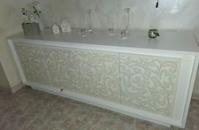 Madia salotto moderna bianca come.nuova lunghezza 210 cm altezza 80 profondità 5