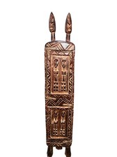 Scatola farmacia in legno Dogon africana - H19 pollici larghezza 4,5 pollici Africa occidentale - Mali