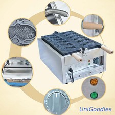 Macchina per Cialde Gelato Coni 6 Pesci Taiyaki Commerciale Antiaderente 220V