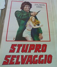 Locandina  originale Stupro Selvaggio Cinema  